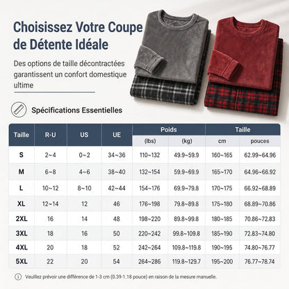 Ensemble de pyjama confortable en maille pour homme