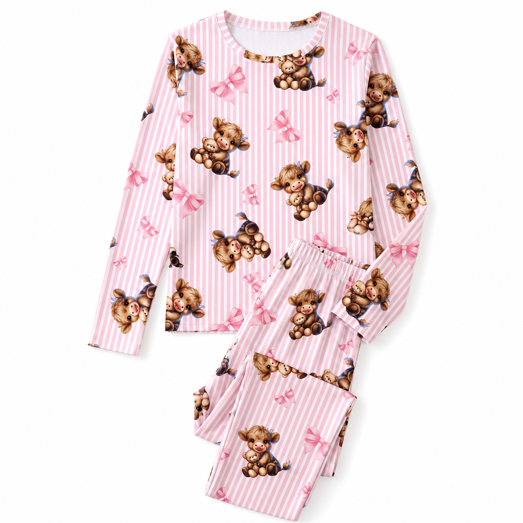 ☁️  Ensemble de pyjama en soie de lait douce pour femme