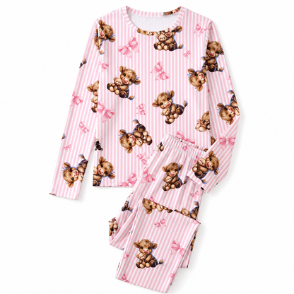 ☁️  Ensemble de pyjama en soie de lait douce pour femme