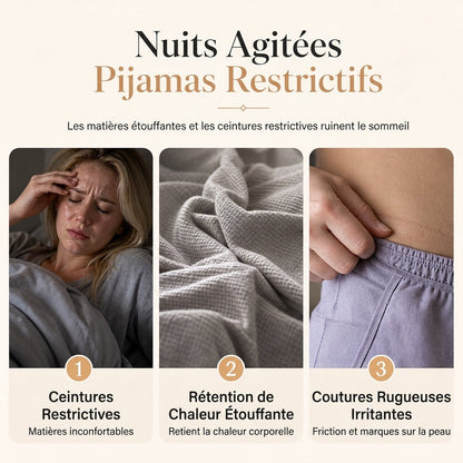 ☁️  Ensemble de pyjama en soie de lait douce pour femme