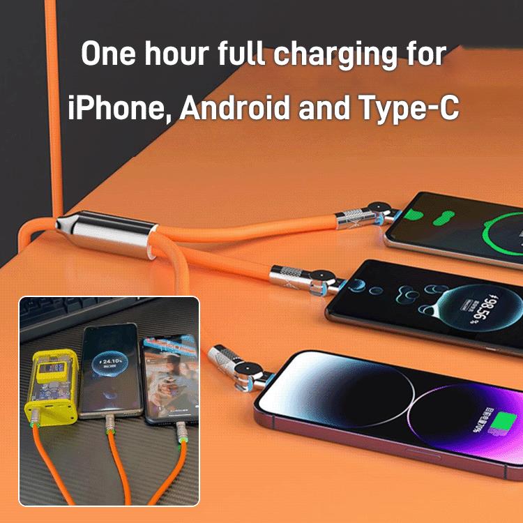 3-in-1 Rotatable Charging Cable