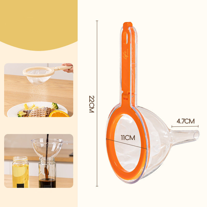 4.3-inch Multifunctional Kitchen Funnel with Strainer